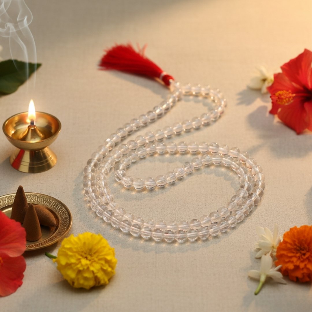 Clear Quartz Mala